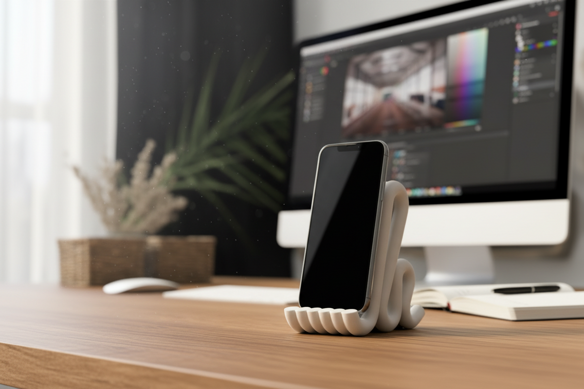 Mobilholder til skrivebord – stilrent stativ