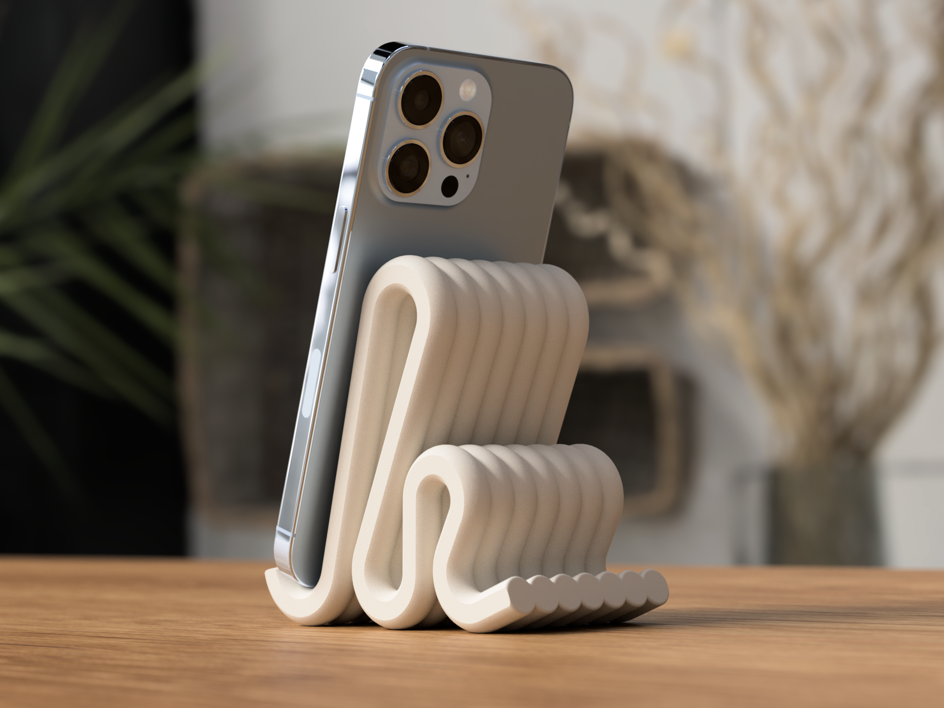 Mobilholder til skrivebord – stilrent 3D-printet stativ